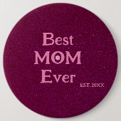 beste moeder ooit moderne retro effen moederdag ronde button 6,0 cm (Voorkant)