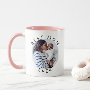 Beste Moeder Ooit Moderne Ronde Foto Aangepaste Fo Mok