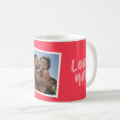Beste moeder ooit moderne roze foto Moederdag Koffiemok (Voorkant rechts)