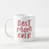 Beste moeder ooit moderne roze foto moederdag koffiemok (Links)