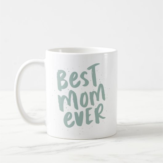 Beste moeder ooit moderne trendy groene moederdag koffiemok (Links)