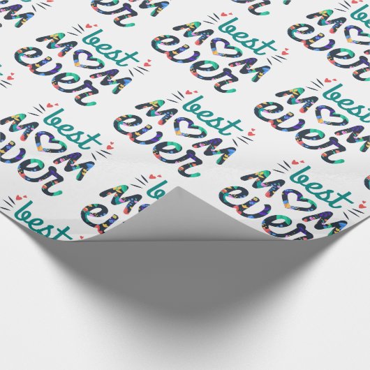 Beste moeder ooit moderne typografie cadeaupapier (Hoek)