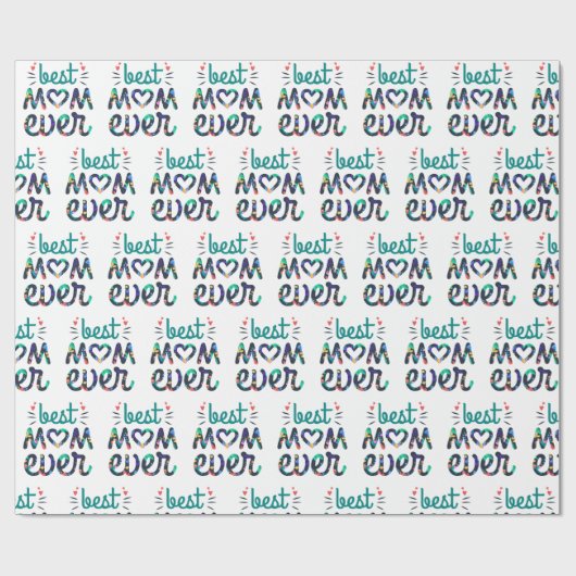 Beste moeder ooit moderne typografie cadeaupapier (Vlak)