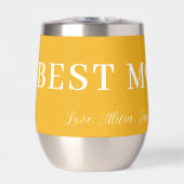 Beste moeder ooit moderne typografie hart geel (Voorkant)