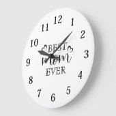 Beste moeder ooit moderne typografie Keepsake Grote Klok (Hoek)