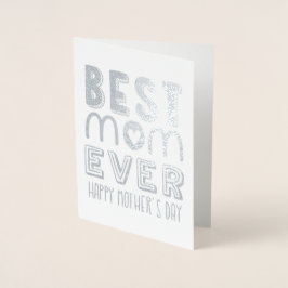 Beste Moeder ooit Moderne Typografie | MOEDERDAG Folie Kaarten