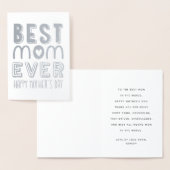 Beste Moeder ooit Moderne Typografie | MOEDERDAG Folie Kaarten (Display)