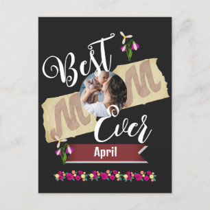 beste moeder ooit , moeder en baby één fotofamilie feestdagenkaart