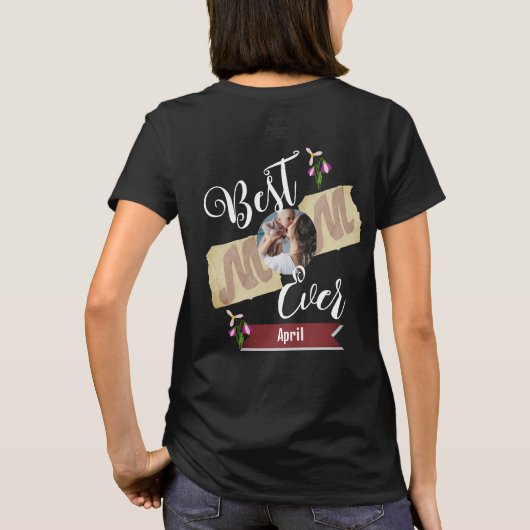 beste moeder ooit , moeder en baby één fotofamilie t-shirt (Achterkant)