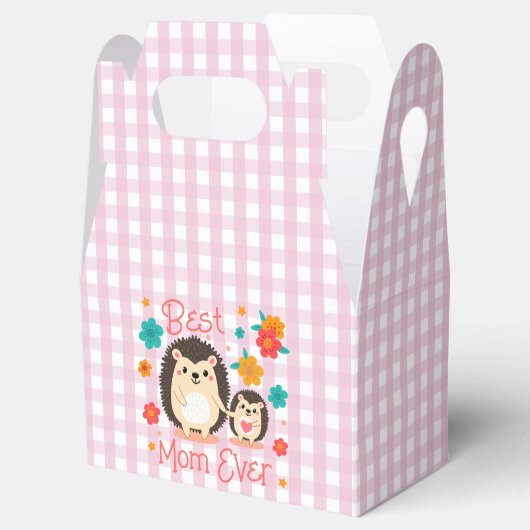 Beste moeder ooit moeder en Baby egel Bedankdoosjes (Geopend)