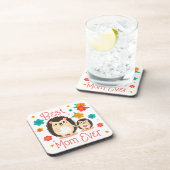 Beste moeder ooit moeder en Baby egel Bier Onderzetter (Rechterzijde)