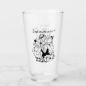 Beste moeder ooit Moeder en dochters Line Art Glas (Voorkant)