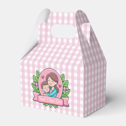 Beste moeder ooit, moeder en kind, Custom Bedankdoosjes (Achterkant)