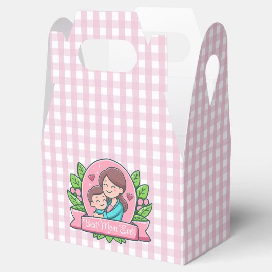 Beste moeder ooit, moeder en kind, Custom Bedankdoosjes (Geopend)