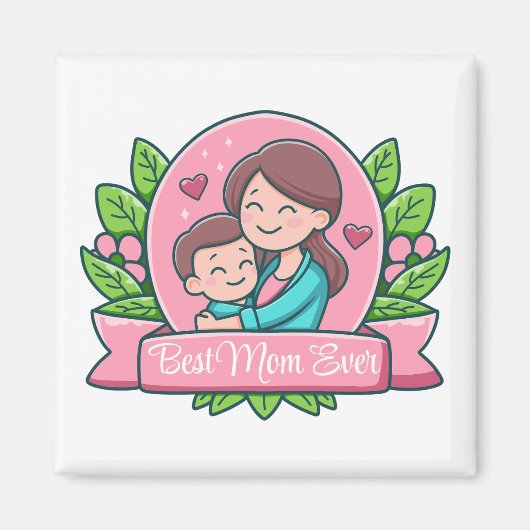 Beste moeder ooit, moeder en kind, Custom Magneet (Voorkant)