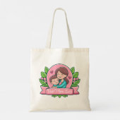Beste moeder ooit, moeder en kind, Custom Tote Bag (Achterkant)