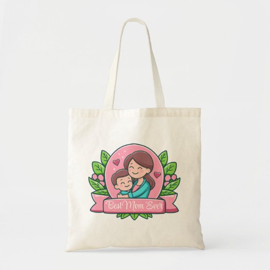 Beste moeder ooit, moeder en kind, Custom Tote Bag (Voorkant)