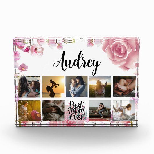 Beste Moeder ooit Moeder Fotocollage Keepsake Fotoblokken (Voorkant)