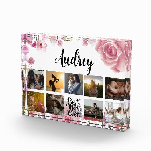 Beste Moeder ooit Moeder Fotocollage Keepsake Fotoblokken (Rechts)