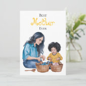 Beste moeder ooit Moeder & kind bonding moment ont Kaart (Staand voorkant)