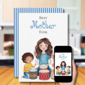 Beste moeder ooit Moeder Kind Muziek Kunst Ontwerp Kaart