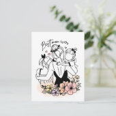 Beste Moeder ooit moeder, kinderen / bloemen brief Briefkaart (Staand voorkant)