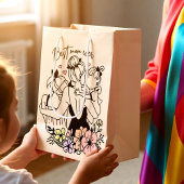Beste moeder ooit moeder, kinderen en bloemen medium cadeauzakje