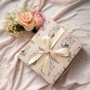 Beste moeder ooit moeder, kinderen en bloemen op m cadeaupapier