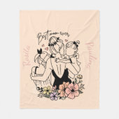 Beste moeder ooit moeder, kinderen en bloemen op m fleece deken (Voorkant)