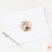 Beste moeder ooit moeder, kinderen en bloemen op m ronde sticker (Envelop)