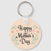 Beste moeder ooit moeder, kinderen en bloemen op m sleutelhanger (Achterkant)