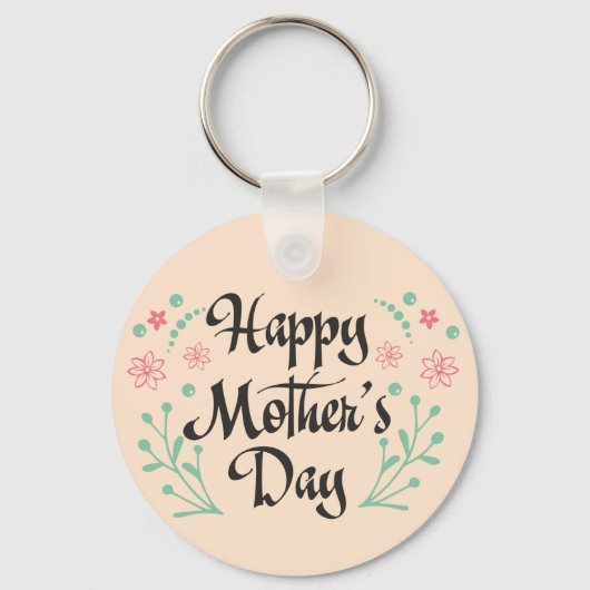 Beste moeder ooit moeder, kinderen en bloemen op m sleutelhanger (Achterkant)