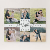 Beste moeder ooit moeder script hart foto collage legpuzzel (Horizontaal)