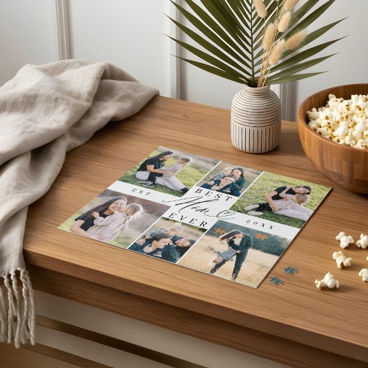 Beste moeder ooit moeder script hart foto collage legpuzzel