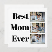 Beste moeder ooit Moederdag 3 Photo Collage Kaart (Voorkant / Achterkant)
