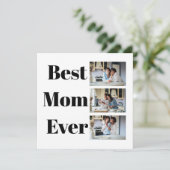 Beste moeder ooit Moederdag 3 Photo Collage Kaart (Staand voorkant)