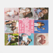 Beste moeder ooit | Moederdag 8 foto collage Fleece Deken (Voorkant (Horizontaal))