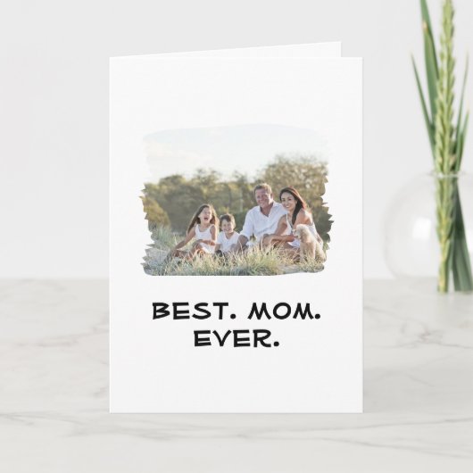 Beste moeder ooit Moederdag aangepaste familiefoto Kaart (Voorkant)