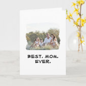 Beste moeder ooit Moederdag aangepaste familiefoto Kaart (Gele Bloem)