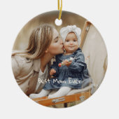 Beste moeder ooit Moederdag aangepaste foto Keramisch Ornament (Voorkant)