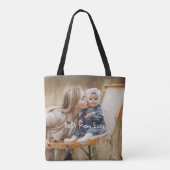 Beste moeder ooit Moederdag aangepaste foto Tote Bag (Achterkant)