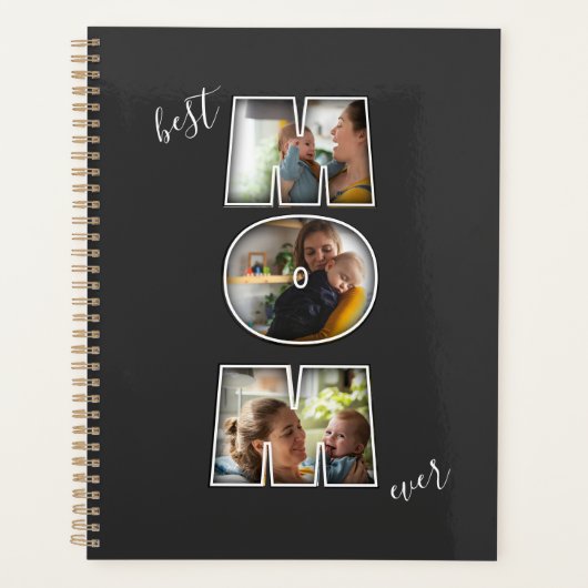 Beste Moeder Ooit Moederdag Cadeau 3 Foto Uitknips Planner (Voorkant)