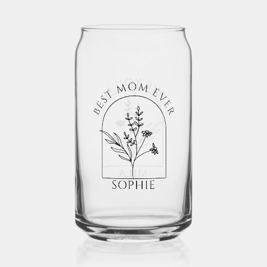 Beste moeder ooit Moederdag cadeau voor moeder Blikvorm Glas (Voorkant)
