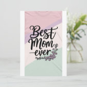 Beste moeder ooit!,moederdag cadeaubon kaart (Staand voorkant)
