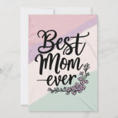 Beste moeder ooit!,moederdag cadeaubon kaart (Achterkant)