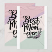Beste moeder ooit!,moederdag cadeaubon kaart (Voorkant / Achterkant)