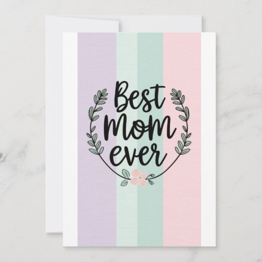 Beste moeder ooit, moederdag cadeaubon kaart (Voorkant)