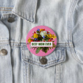 BESTE MOEDER Ooit MOEDERDAG CADO Ronde Button 7,6 Cm (In situ)