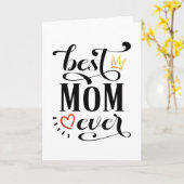 Beste Moeder Ooit Moederdag Citaat | Wenskaart Kaart (Gele Bloem)
