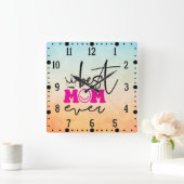 Beste moeder ooit Moederdag Design-63344 Vierkante Klok (Huis)